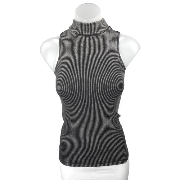 Free People Intimately Gray Ribbed Knit Sleeveless Sweater Tank Top Size XS/S - Picture 1 of 3
